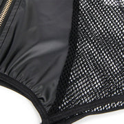 SUBBLIME - 954451 SEXY MESH KLEID LEDER SCHWARZ L/XL