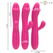 INTENSE - IVY FLEXIBLER VIBRATOR 10 VIBRATIONEN MIT STIMULIERENDER ZUNGE ROSA