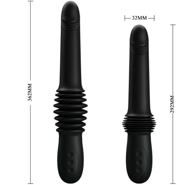 PRETTY LOVE - PAZUZU VIBRATOR 3 STOSSMODI SCHWARZ