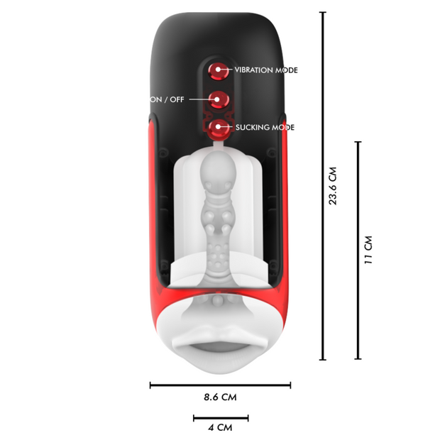 JAMYJOB - BLAZE AUTOMATISCHER MUNDMASTURBATOR 5 MODI STIMULIERENDE WELLEN UND VIBRATION