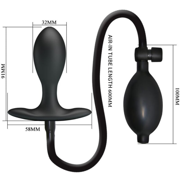 PRETTY LOVE - AUFBLASBARER ANALSTECKER SCHWARZ