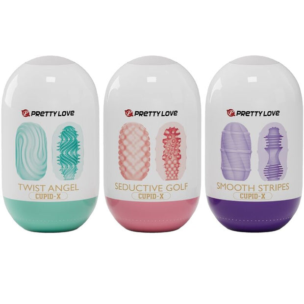 PRETTY LOVE - CUPID X 18 MÄNNLICHE MASTURBATOREN VERSCHIEDENE TEXTUREN