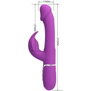 PRETTY LOVE - KAMPAS 3 IN 1 MULTIFUNKTIONS-RABBIT-VIBRATOR LILA