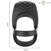 INTENSE - ALEX VIBRATOR DOPPEL-PENISRING 10 VIBRATIONEN SCHWARZ