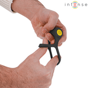 INTENSE - ALEX VIBRATOR DOPPEL-PENISRING 10 VIBRATIONEN SCHWARZ