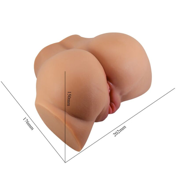 CRAZY BULL - EMILIA ASS VIBRATOR MIT REALISTISCHER VAGINA UND ANUS-FLEISCH-FERNBEDIENUNG