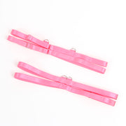 SUBBLIME - 955366 BH-SET MIT SPITZE UND STRUMPFBAND ROSA UND LILA L/XL