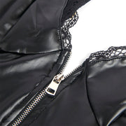SUBBLIME - 955465 SCHWARZER LEDER-BODY MIT REISSVERSCHLUSS L/XL