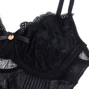 SUBBLIME - 955618 SPITZEN-BODYSUIT MIT UNTERTEILVERSCHLUSS SCHWARZ S/M