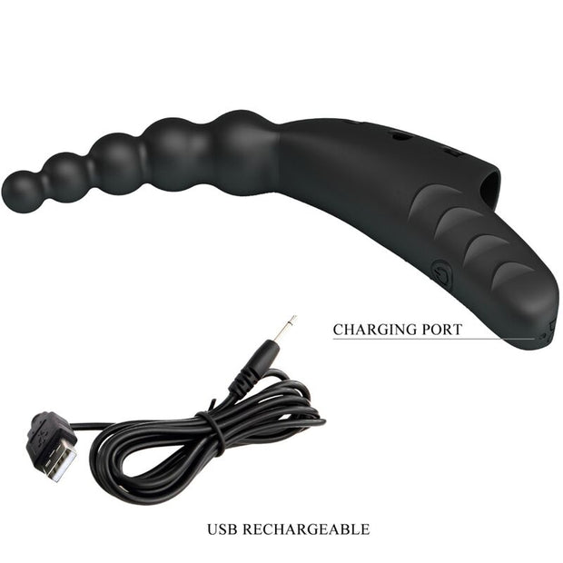 PRETTY LOVE - JORDIN FINGERVIBRATOR 10 VIBRATIONEN SCHWARZ