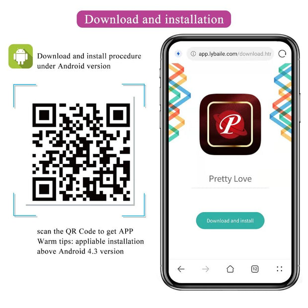 PRETTY LOVE - LEVIATHAN APP-GESTEUERTER VIBRATOR LILA