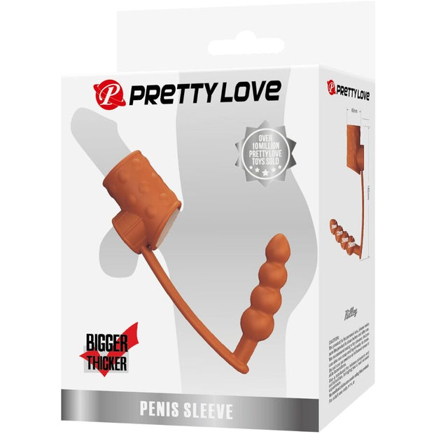 PRETTY LOVE - PENISHÜLLE MIT ANALPLUG NATUR