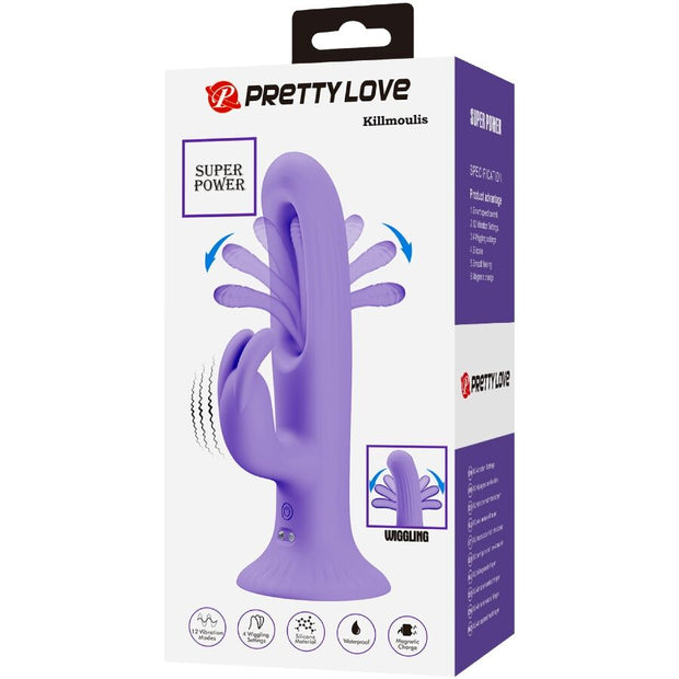 PRETTY LOVE - KILLMOULIS RABBIT VIBRATOR 12 VIBRATIONSMODI LILA