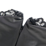 SUBBLIME - 957551 LEDERKLEID MIT SPITZENKRAGEN SCHWARZ L/XL