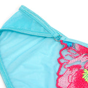 SUBBLIME - 957650 BH- UND STRUMPFGÜRTEL-SET MIT BLUMENSTICKEREI ROSA L/XL