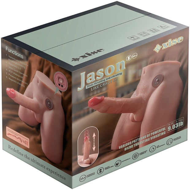XISE - JASON REALISTISCHER DILDO-MASTURBATOR MIT STOSS UND VIBRATION 17 CM