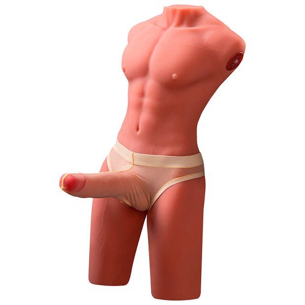 XISE - JASON HALBKÖRPER REALISTISCHER MÄNNLICHER TORSO MIT STOSS UND VIBRATION 55 CM