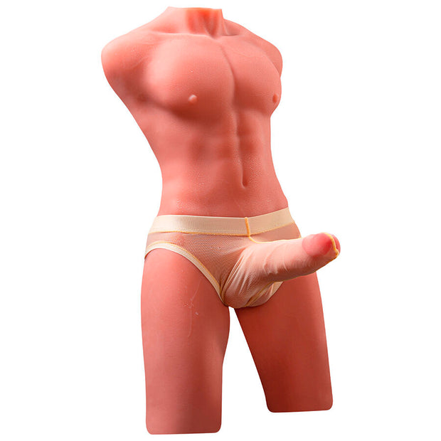 XISE - JASON HALBKÖRPER REALISTISCHER MÄNNLICHER TORSO MIT STOSS UND VIBRATION 55 CM