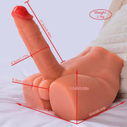 XISE - PEEL DILDO ASS REALISTISCHER DILDO-MASTURBATOR VORDERE POSITION MIT STOSSDÄMPFUNG 17,5 CM