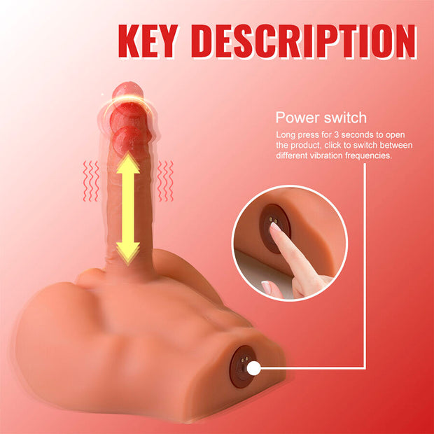 XISE - PEEL DILDO ASS REALISTISCHER DILDO-MASTURBATOR VORDERE POSITION MIT STOSSDÄMPFUNG 17,5 CM