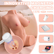 XISE - DANIA THRUSTING REALISTISCHER TORSO MIT WEIBLICHER VIBRATION 52 CM