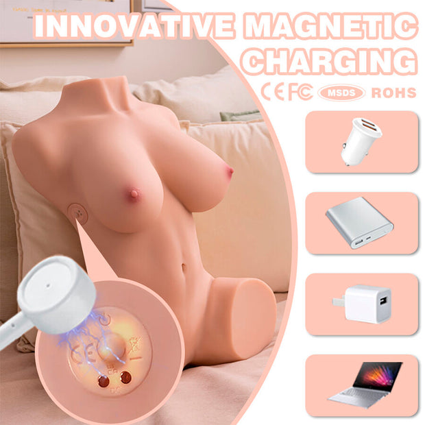 XISE - DANIA THRUSTING REALISTISCHER TORSO MIT WEIBLICHER VIBRATION 52 CM