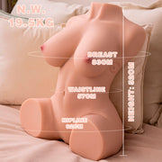 XISE - DANIA THRUSTING REALISTISCHER TORSO MIT WEIBLICHER VIBRATION 52 CM