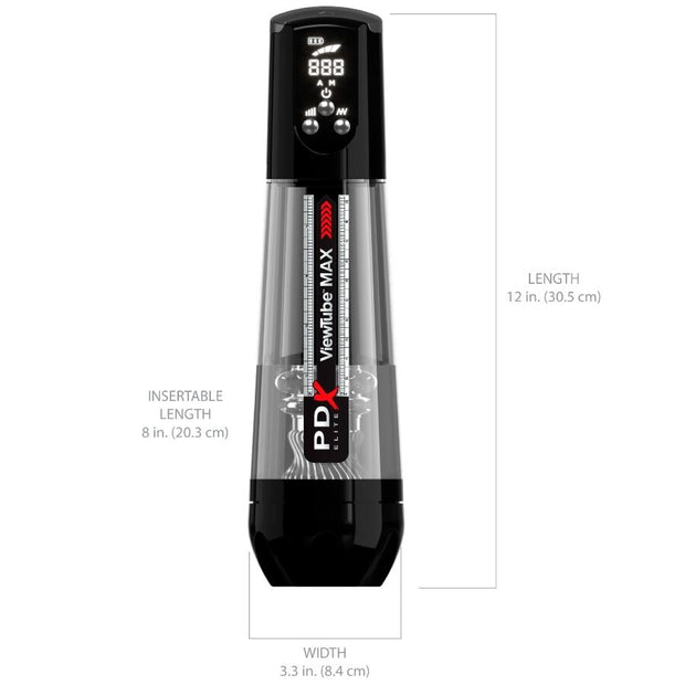 PDX ELITE - VIEWTUBE MAX VIEW AUTOMATISCHER MASTURNADOR MIT TRANSPARENTER ABSAUGUNG