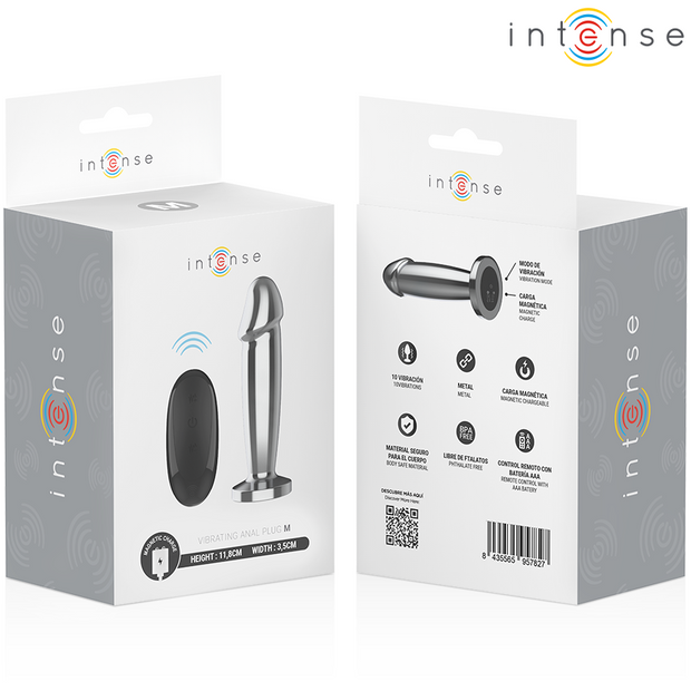 INTENSE - ANAL PLUG 10 VIBRATIONEN METALLDILDO MIT FERNBEDIENUNG M