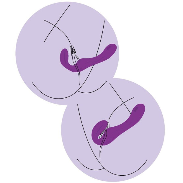 XOCOON - 2 IN 1 STRAPLESS STRAP-ON VIBRATOR MIT FERNBEDIENUNG LILA