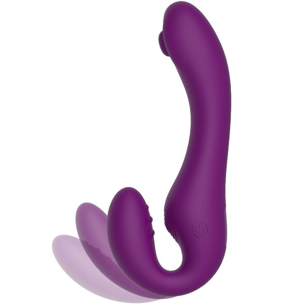 XOCOON - 2 IN 1 STRAPLESS STRAP-ON VIBRATOR MIT FERNBEDIENUNG LILA