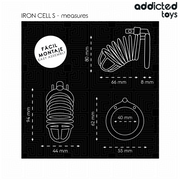 ADDICTED TOYS LOCKED - IRON CELL METALL-PENISKÄFIG 4 CM GRÖSSE S