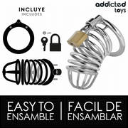 ADDICTED TOYS LOCKED - IRON CELL METALL-PENISKÄFIG 4 CM GRÖSSE S