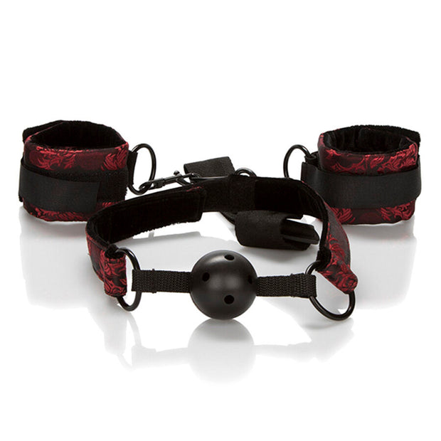 CALEXOTICS - SCANDAL ATMUNGSAKTIVER BALLKNEBEL MIT HANDSCHELLEN