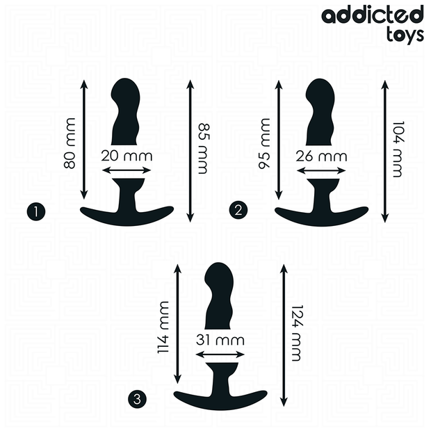 ADDICTED TOYS - 3ER-SET ANALPLUG MODELL 1