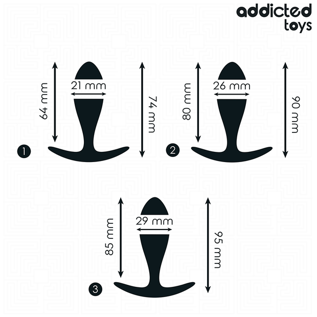 ADDICTED TOYS - 3ER-SET ANALPLUG MODELL 2