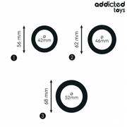 ADDICTED TOYS - SET AUS FLACHEN SILIKONRINGEN