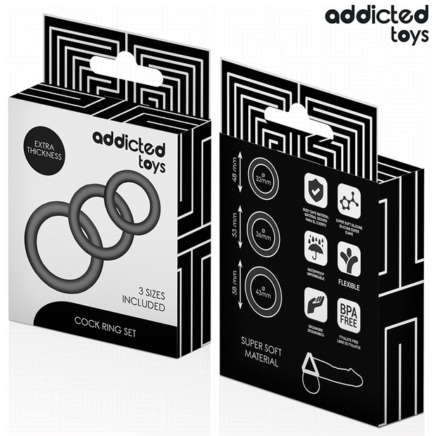 ADDICTED TOYS - SET SILIKONRINGE MODELL 1