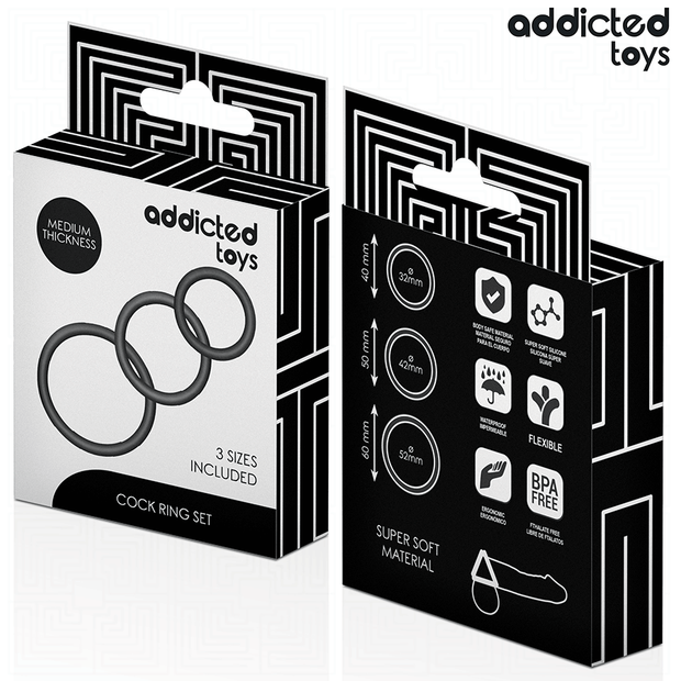 ADDICTED TOYS - SET SILIKONRINGE MODELL 2