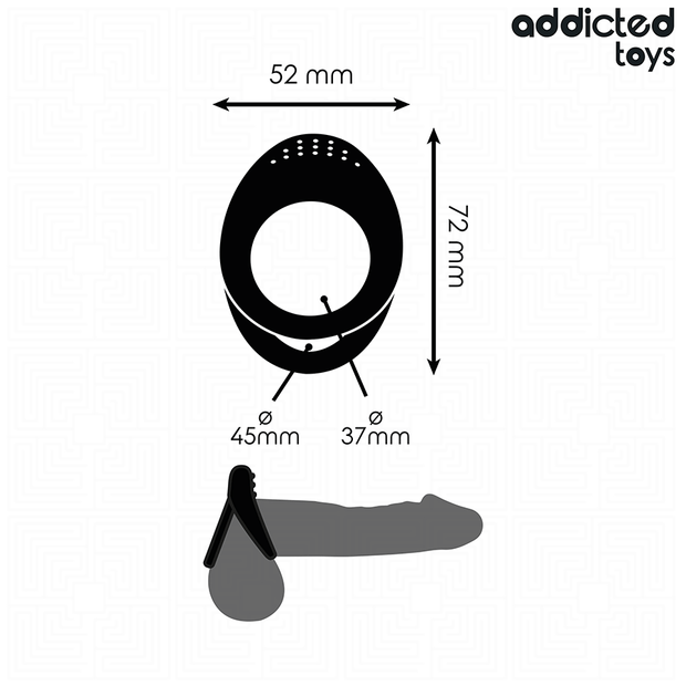 ADDICTED TOYS - DOPPELT STRUKTURIERTER PENISRING