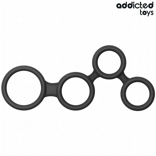 ADDICTED TOYS - PENISRING MIT TEILERN FÜR HODEN