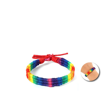 PRIDE - REGENBOGENFLAGGE GEFLOCHTENES ARMBAND