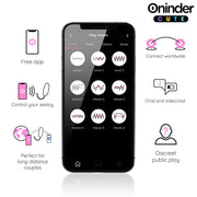 ONINDER CUTE - LOVE PLEASURE VIBRO-ROTIERENDES EI 360° SILIKON - KOSTENLOSE WELTWEITE APP