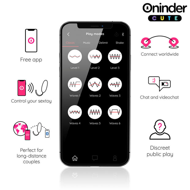ONINDER CUTE - LOVE PLEASURE VIBRO-WAVE TAPPING SILIKON-EI - KOSTENLOSE WELTWEITE APP