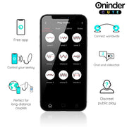 ONINDER CUTE - LOVE PLEASURE VIBRO-ROTIERENDES SILIKON-EDELSTEIN-EI - KOSTENLOSE WELTWEITE APP