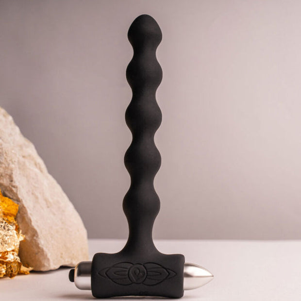 ROCKS-OFF - PETITE SENSATIONS PEARLS ANAL PLUG VIBRATOR SCHWARZ