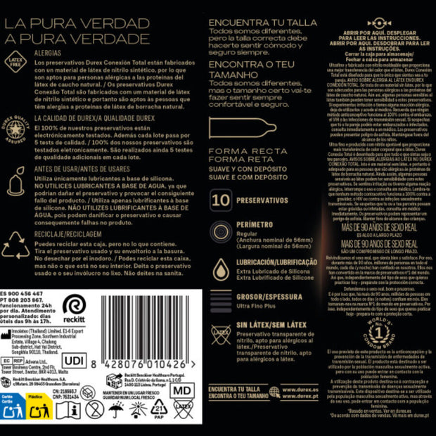 DUREX - TOTAL CONNECTION XL ULTRA FINE PLUS LATEXFREI 10 EINHEITEN
