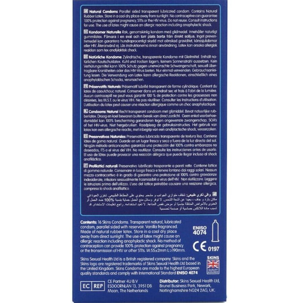SKINS - NATÜRLICHE PREMIUM-KONDOME PACKUNG 16