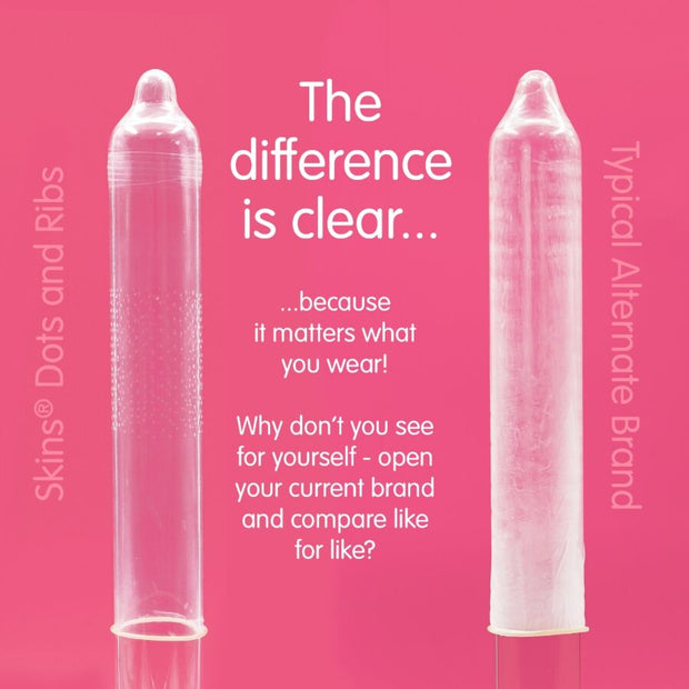 SKINS - DOTS & RIBS PREMIUM-KONDOME 4ER-PACK