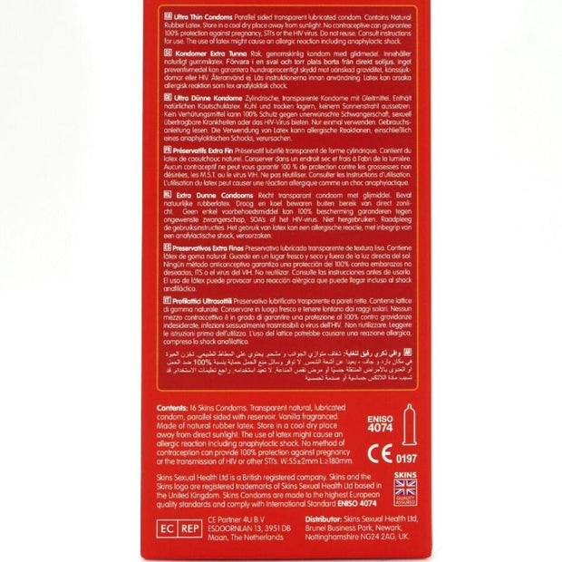 SKINS - ULTRADÜNNE PREMIUM-KONDOME PACKUNG 16